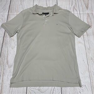 rag & bone Light Gray Taupe Polo Shirt Medium